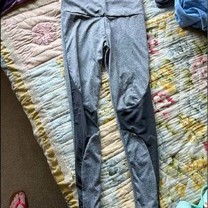 gray leggings with mesh. size S. FiveBelow